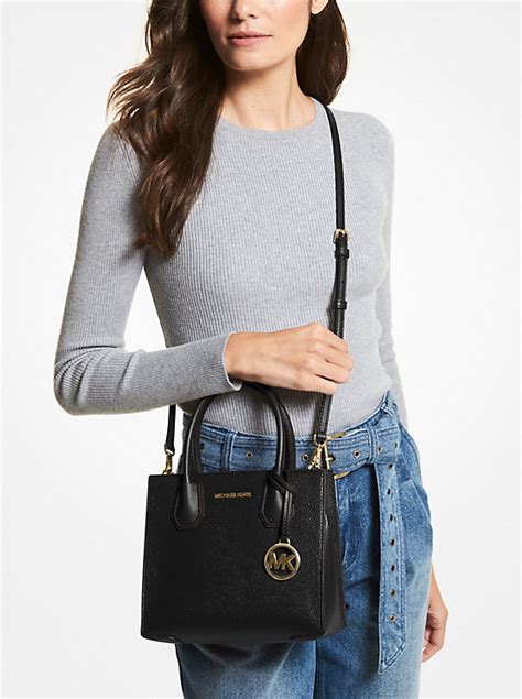 michael kors mercer gallery medium pebbled leather shoulder bag